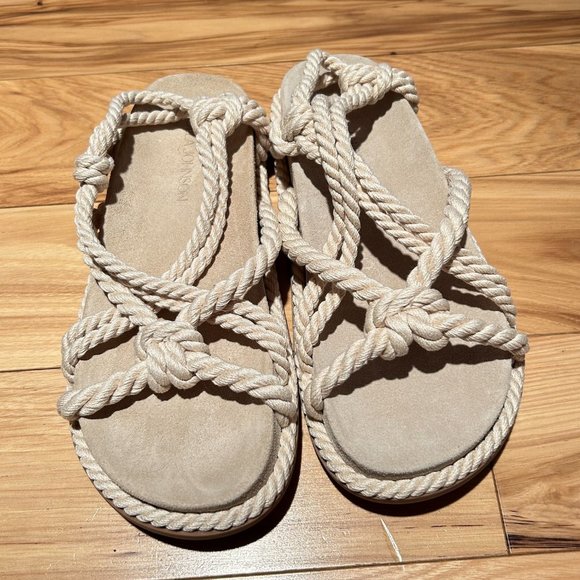 NEW Ulla Johnson Suri Rope Sandals Size 7 Suede Leather with Box MSRP $425 USD - Picture 4 of 9